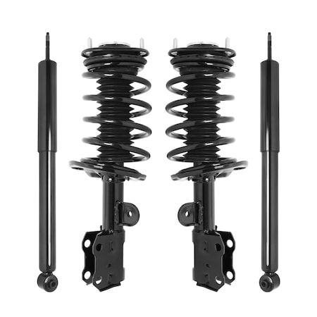 Unity 4-11106-254110-001 Front and Rear Complete Strut Assembly Shock Kit 4-11106-254110-001